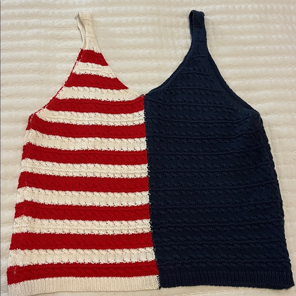Women’s Patriotic Knit Tank Top - Picture 3 of 5